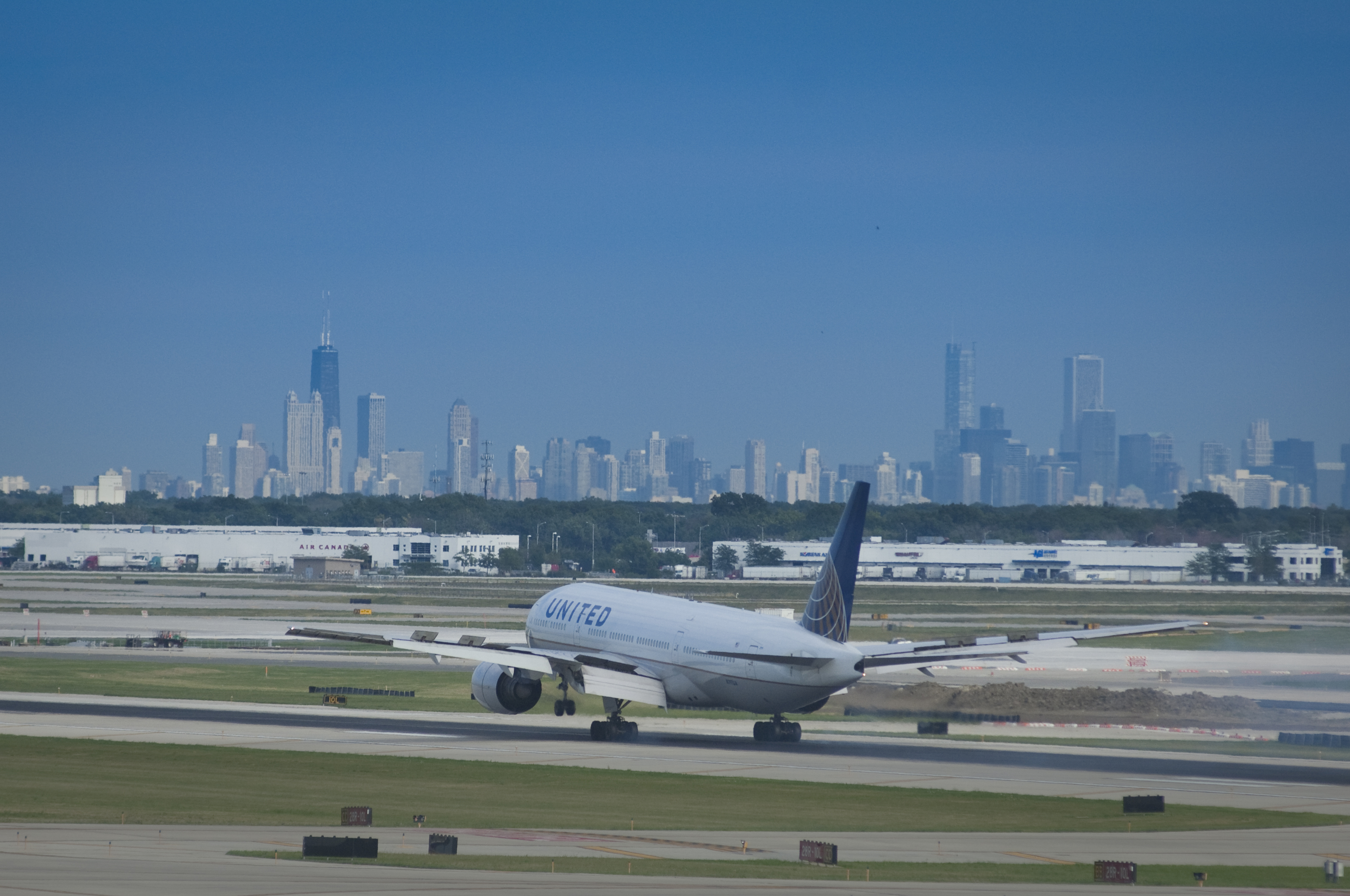 O'Hare Interational Airport / Chicago Skyline, August 8, 2013