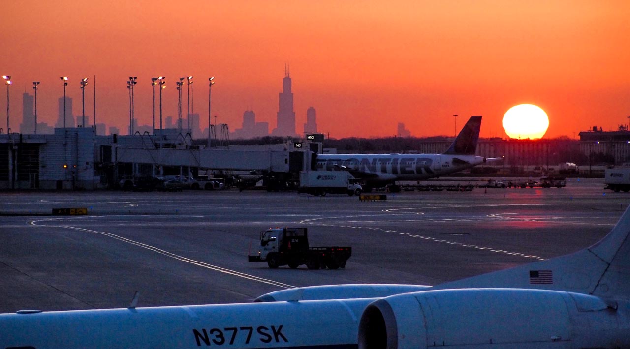 Chicago skyline with sunset (sci_guy), November 28, 2012